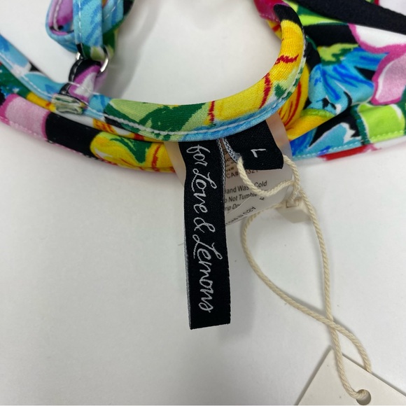 NEW For Love & Lemons Tiana Floral Underwire Bikini Top Large - Picture 6 of 8